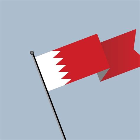 Illustration Of Bahrain Flag Template Vector Art At Vecteezy