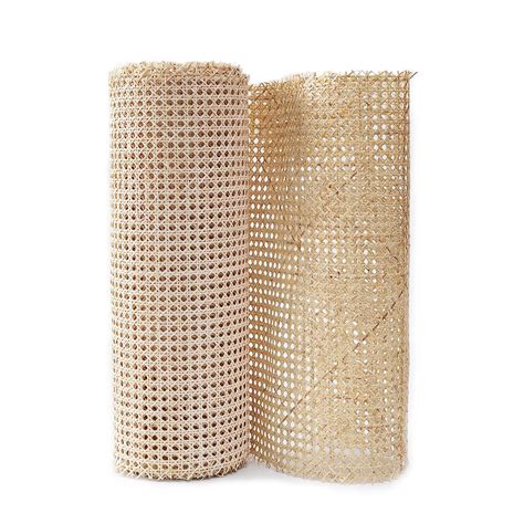 Width Rattan Cane Webbing Roll Feet Hexagon Weave Pre Woven Cane