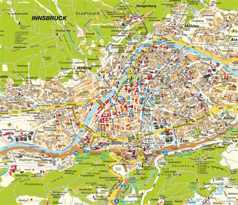 Innsbruck Map Austria