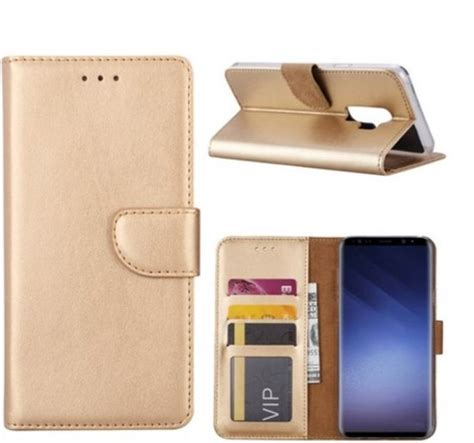 Samsung Galaxy S Plus Bookcase Goud Portemonnee Hoesje