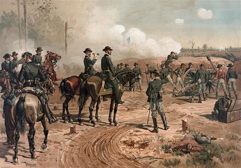 Siege Of Atlanta 1864 Painting By L Prang And Co