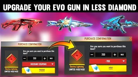 How To Upgrade Evo Gun In Less Diamond How To Upgrade Evo Gun In Free