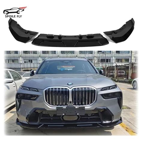 Front Bumper Spoiler For BMW G07 X7 M Sport 2019 2022 Car Body Kit