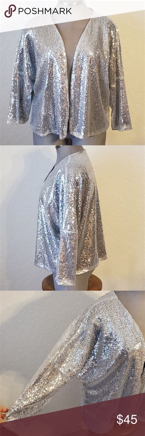 Sparkle Silver Sequin Jacket 3x New Sequin Jacket Sequins Silver Sequin