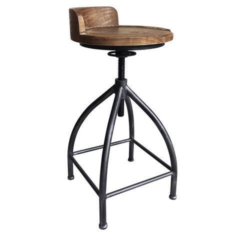 Adjustable Height Swivel Metal Bar Stool