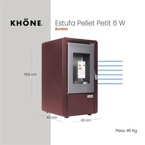 Estufa A Pellet Petit Burdeo Kw Kg Deposito Pellet Khone