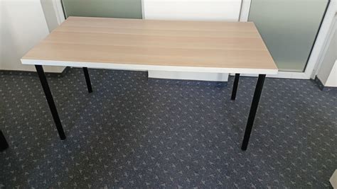 Biurko IKEA blat LINNMON 150x75 dąb bejcowany na biało 4 nogi ADILS