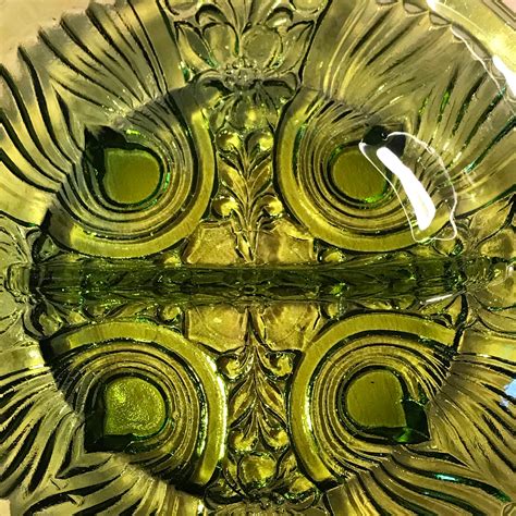 Vintage Indiana Glass Divided Dish Killarney Green Etsy