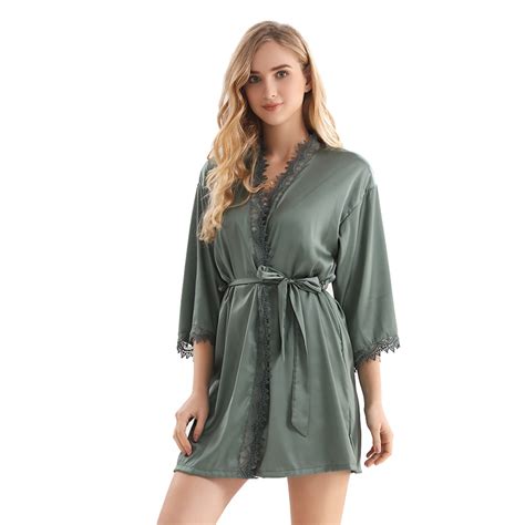 Silk Satin Robe Sex Clothes For Women Night Dress China Night Dress And Pajamas Price