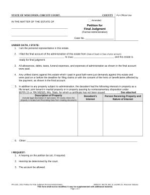 Final Judgment Doc Template Pdffiller