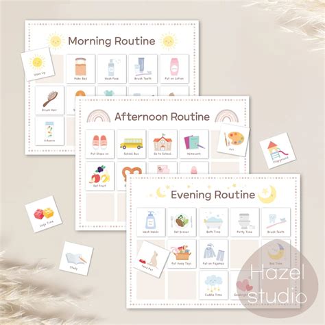 Daily Routine Cards And Chart Toddler Routine Checklist Daily Etsy