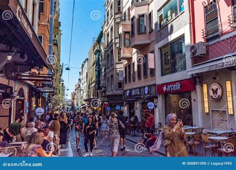 Istiklal Street And Shops In Istanbul Turkey Editorial Image Image