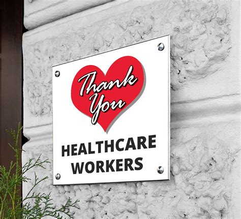 Bannerbuzz Thank You Healthcare Workers Acrylic Signs