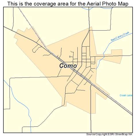 Aerial Photography Map of Como, TX Texas