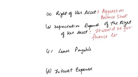 Solved A Lessee With A Finance Lease Will Record Which One Of The