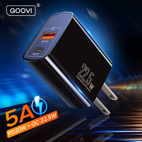 Qoovi Dual Usb Type C Pd Charger A Fast Charging Wall Adapter Quick