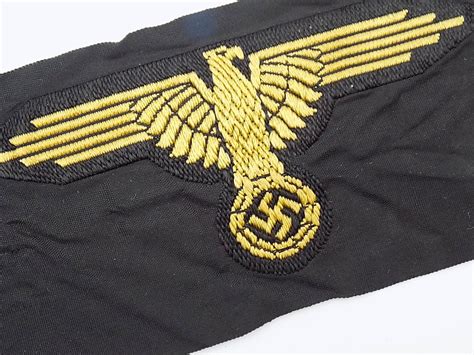 German Waffen Ss Em Tropical Sleeve Eagle Patch With Rzm Tag Damn