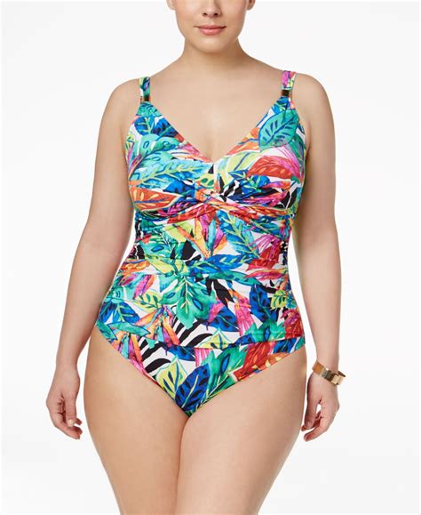 Lauren Ralph Lauren Plus Size Surplice Underwire One Piece Swimsuit Reviews Swimsuits Cover Ups