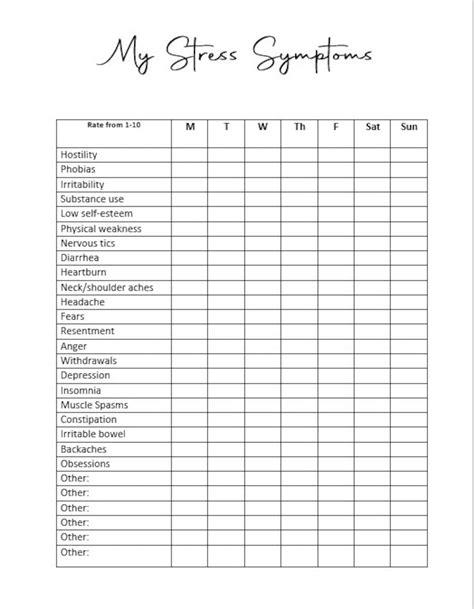 Printable Mental Health Journal Template