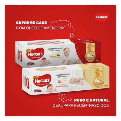 Creme Preventivo De Assaduras Huggies Puro E Natural Caixa 80g