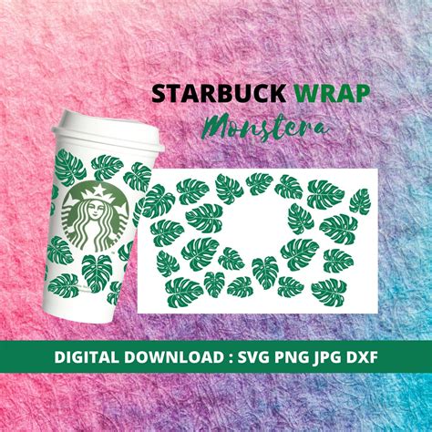 Monstera Starbucks Cup Svg Full Wrap Starbucks Svg Files For Cricut