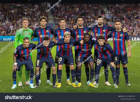 fc barcelona team football stock   images shutterstock