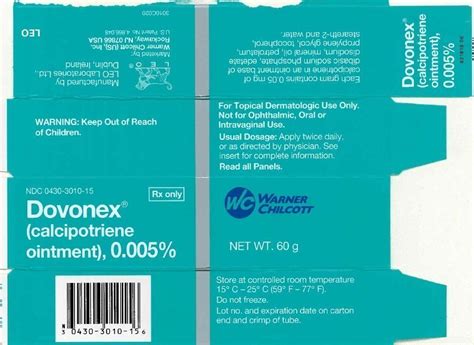 Dovonex Ointment - FDA prescribing information, side effects and uses