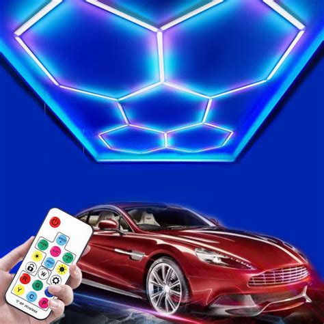 Hexagon Led Lighting Car Detail Garage Workshop Retail Light Honeycomb