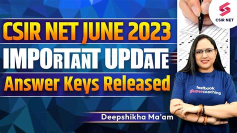 Csir Net June Answer Key Csir Net Important Update Answer Keys