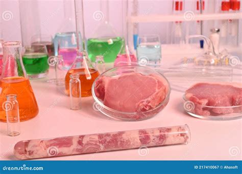 Cultured Meat Grown by in Vitro Cell Culture of Animal Cells Stock Image - Image of petri ...