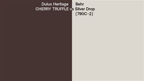 Dulux Heritage Cherry Truffle Vs Behr Silver Drop C Side By Side