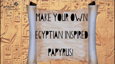 Make Your Own Egyptian Papyrus Youtube