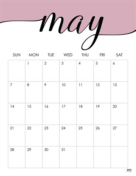 May Calendars Free Printables Printabulls