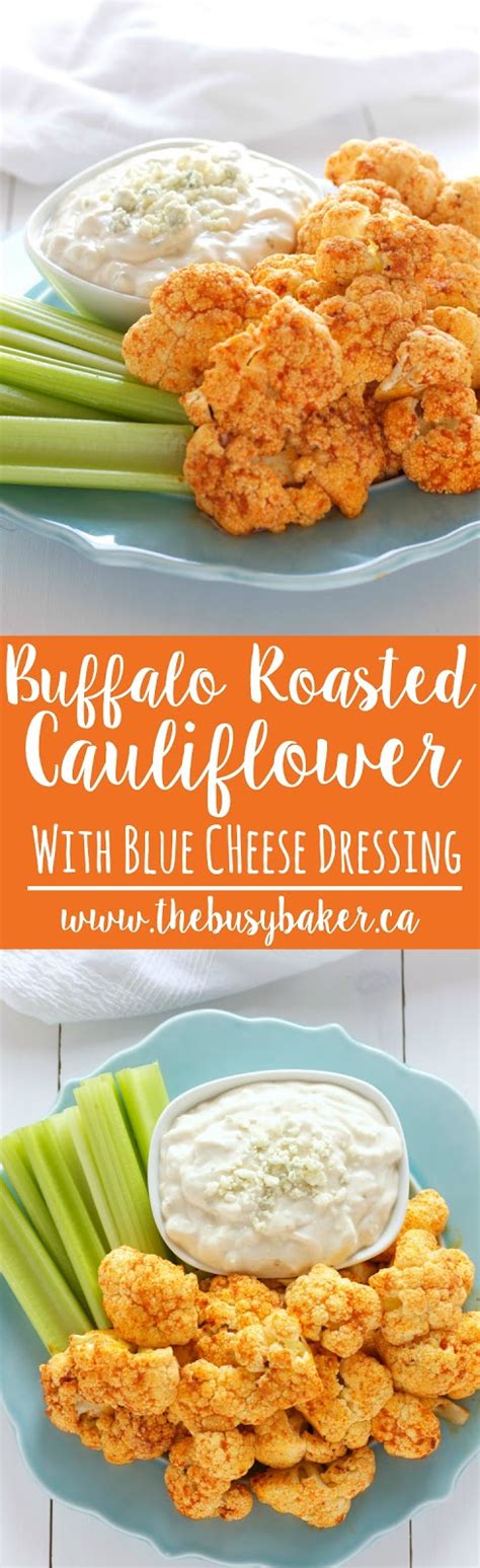 Buffalo Roasted Cauliflower With Blue Cheese Dipping Sauce Recipe