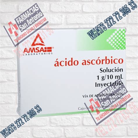 Acido Ascorbico 6 Ampolletas 10ml