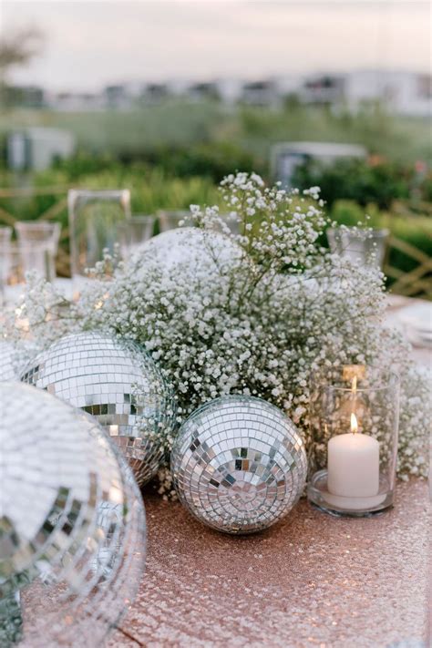 NYE Disco Balls Sequins And Babies Breath My Lovely Wedding