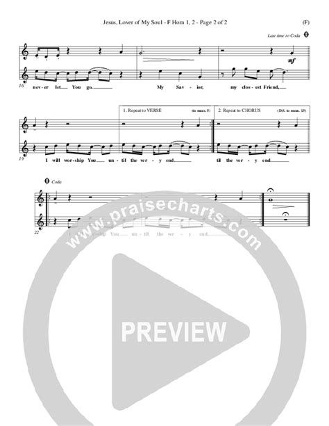 Jesus Lover Of My Soul French Horn Sheet Music Pdf Hillsong Worship Praisecharts