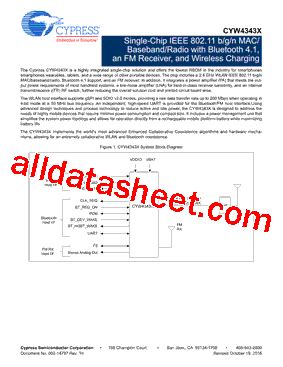 Bcm W Kubg Datasheet Pdf Cypress Semiconductor