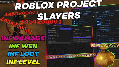 Roblox Project Slayers Inf Damage Script Hack One Shot Everything Autofarm Boss Auto Loot