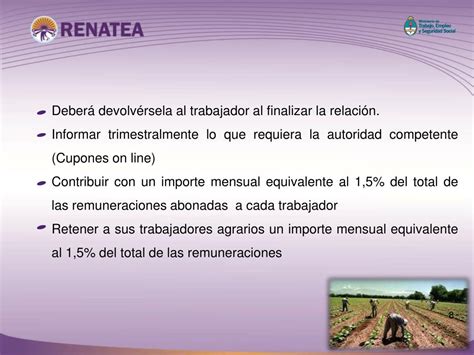 PPT Nuevo Régimen de Trabajo Agrario Ley 26727 RENATEA