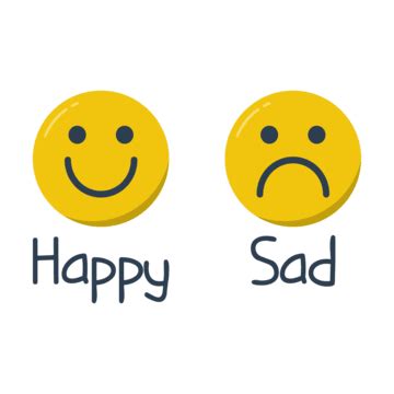 Happy And Sad Emoji PNG Transparent Images Free Download | Vector Files ...