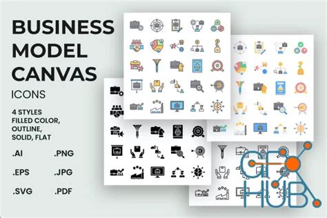 Business Model Canvas Icons GFX HUB 2 0 Creative Community