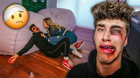 I Got Beat Up Prank On Girlfriend She Cries Youtube