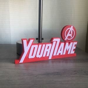 Personalized Marvel Inspired Name Plate 3D Printed Custom Name Tag Sign ...