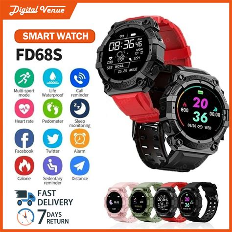 【arrived Three Days】new Fd68s Smartwatch Waterproof Heart Rate Sleeping