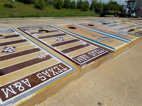 Aggie Cornhole Board Collection Triple Crown Tailgate