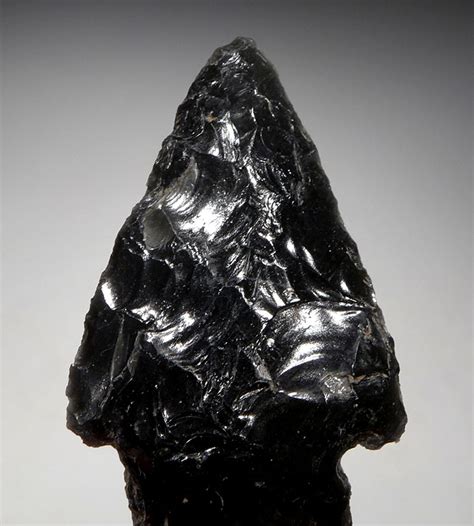 THREE DIFFERENT TYPE EXCEPTIONAL ATLATL PRE-COLUMBIAN OBSIDIAN ...