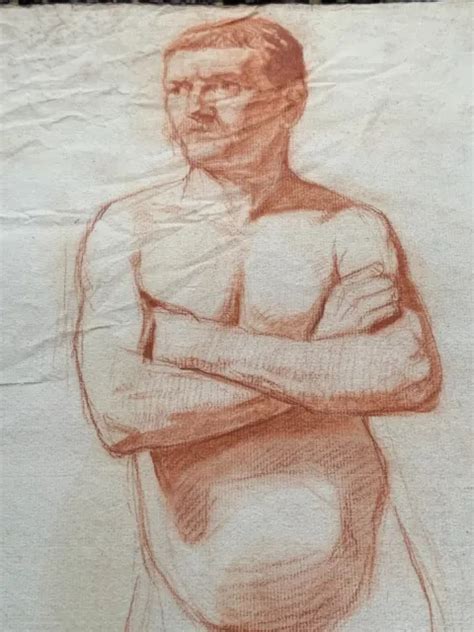 GUSTAVE MOÏSE 1879 1955 Nu masculin Académie d homme Dessin ancien