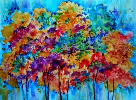 Martha Kisling Art With Heart Colorful Trees Off To Oklahoma