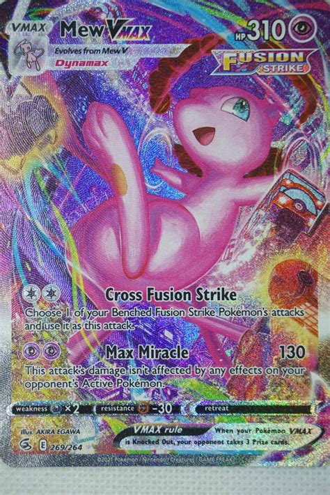 Mew VMAX 269 264 Alternate Art Secret Rare Fusion Strike Enkeltkort